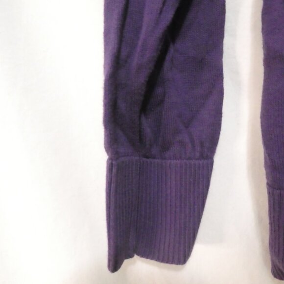 TOMMY HILFIGER | large | Purple Button-Up V-Neck Cardigan | 100% Prima Cotton - Picture 6 of 15